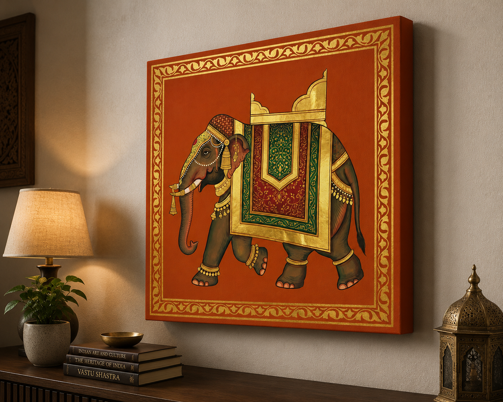Royal Heritage Elephant Canvas Wall Art