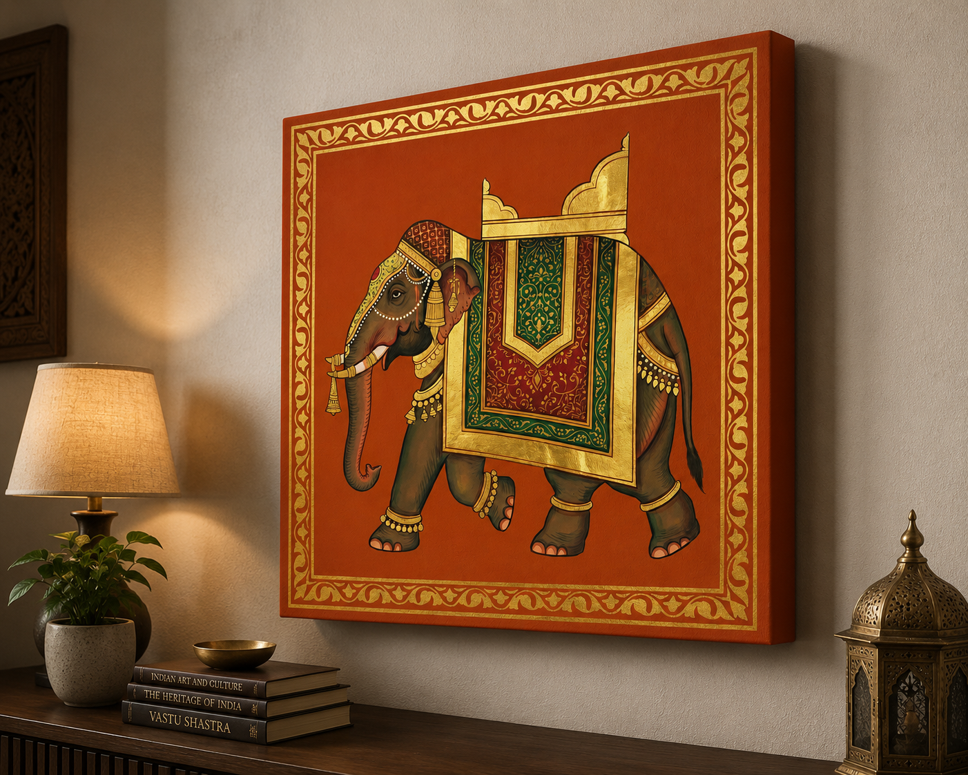 Royal Heritage Elephant Canvas Wall Art