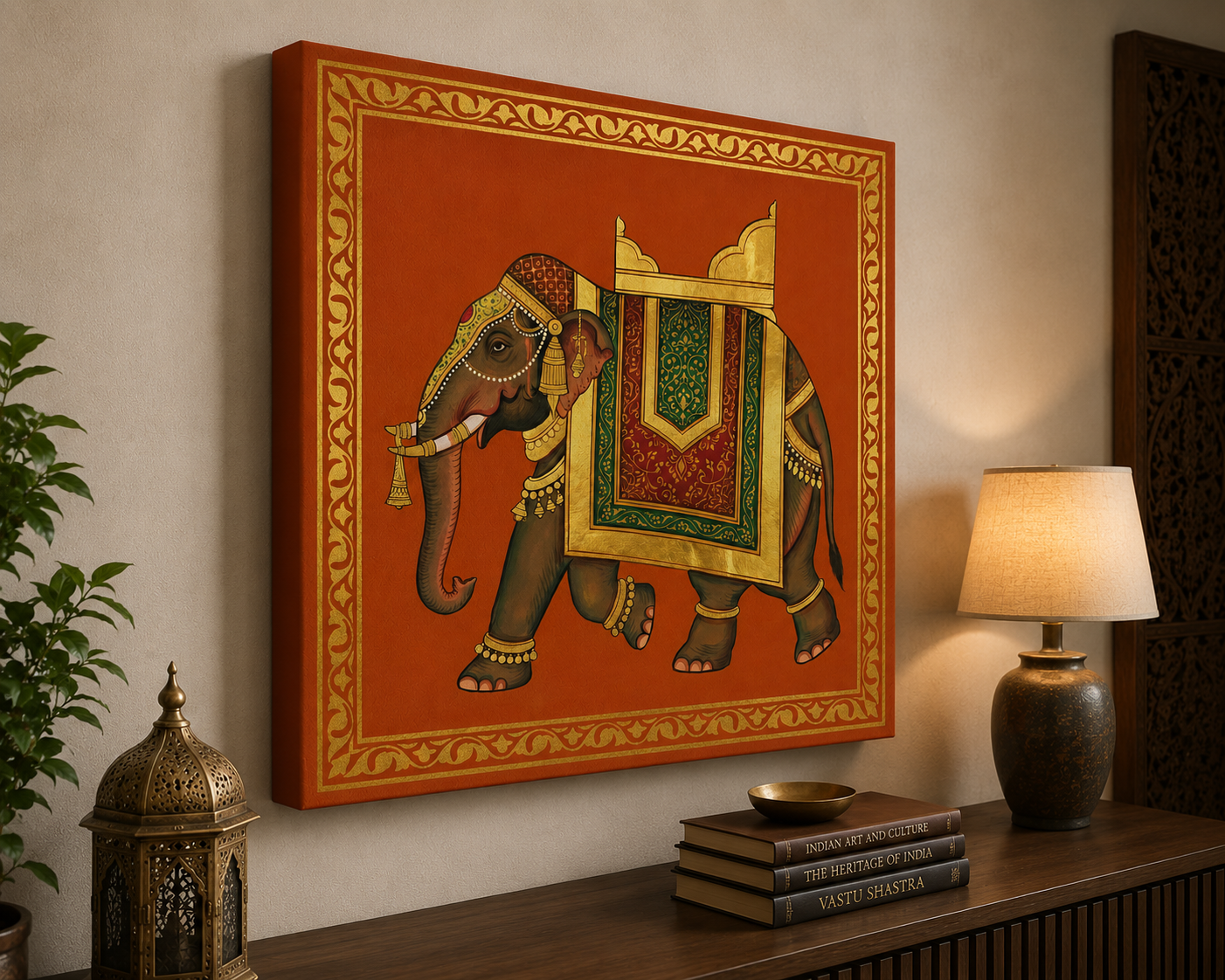 Royal Heritage Elephant Canvas Wall Art