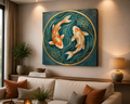 Golden Koi Fish Canvas Wall Art – Harmony & Prosperity Luxury Wall Decor