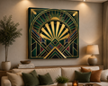 Luxury Geometric Gold Canvas Wall Art