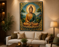 Radiant Buddha Meditation Canvas Wall Art – Premium Spiritual & Zen Home Decor