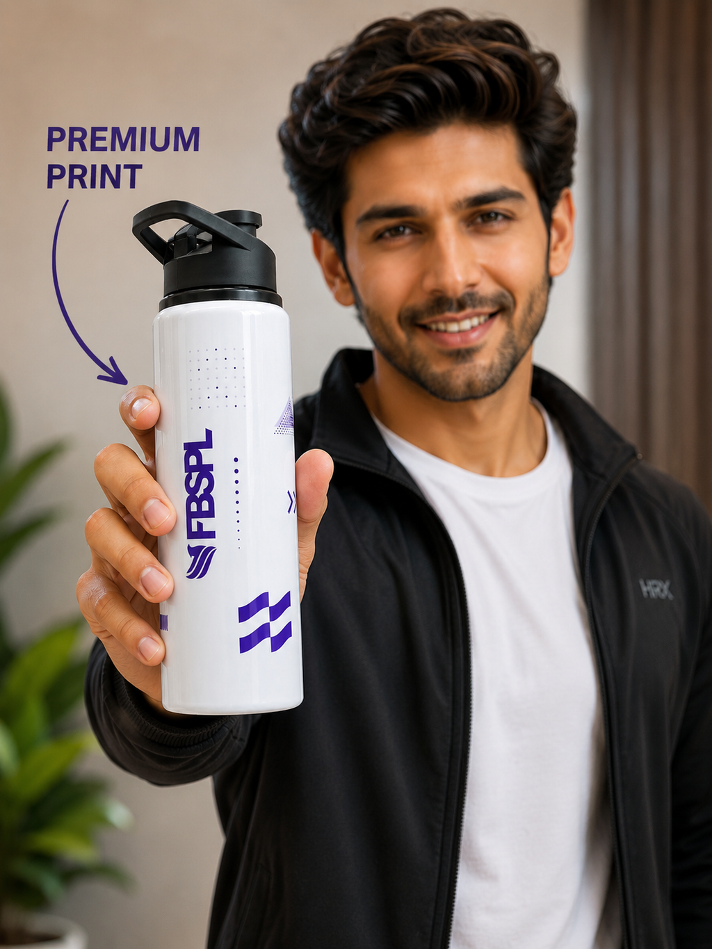Custom Printed Premium Metal Water Bottle - Rust Proof BPA Free Hot & Cold Sipper with Logo Branding
