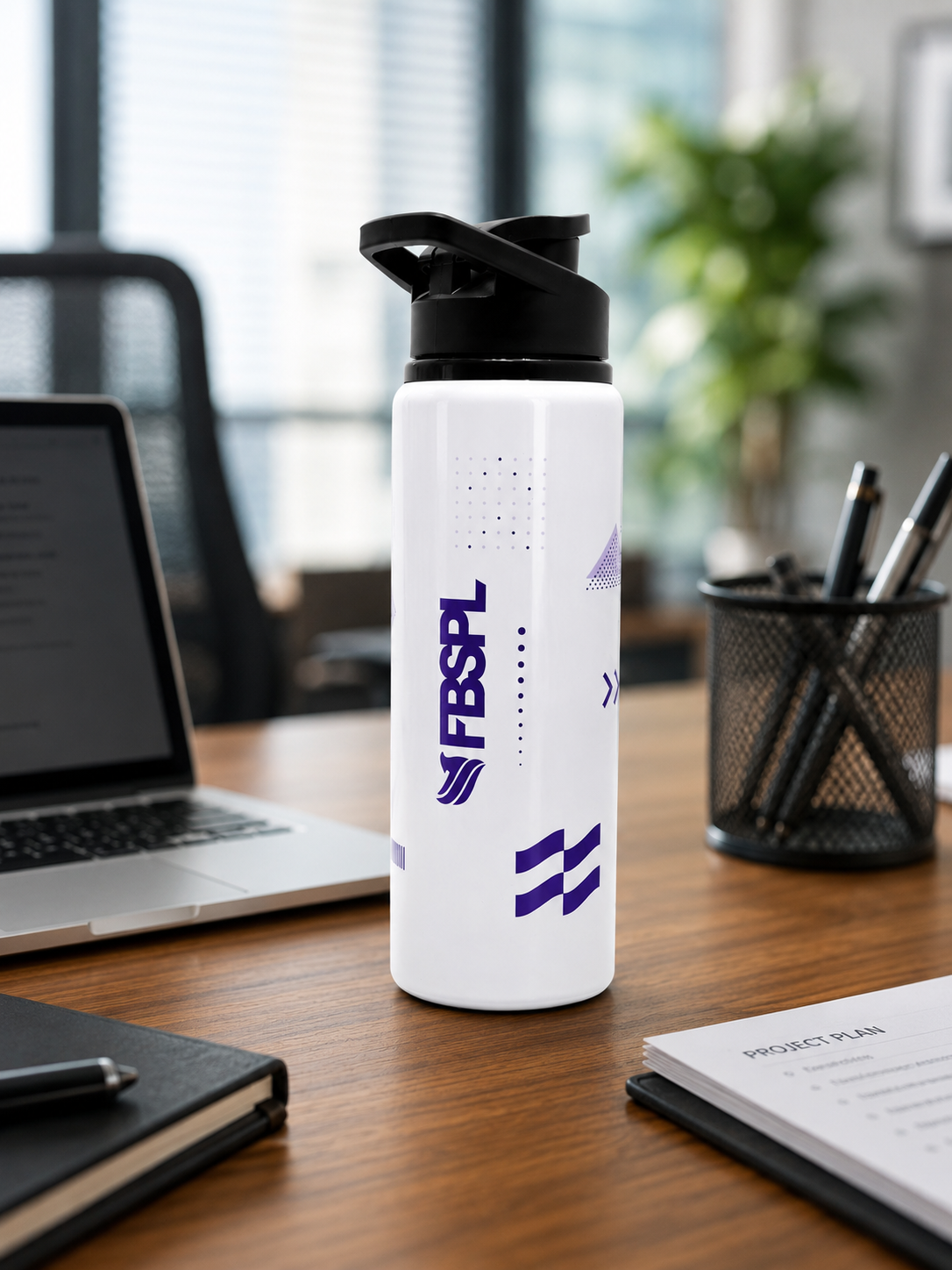 Custom Printed Premium Metal Water Bottle - Rust Proof BPA Free Hot & Cold Sipper with Logo Branding