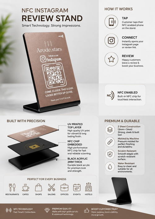 Custom QR Code Stand - Acrylic Table Stand
